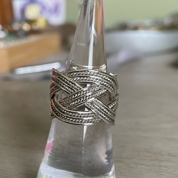• Woven Sterling 925 Ring • - Picture 8 of 10